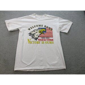 Vintage Single Stitch Shirt Men's Large Welcome Home Veterans Gulf War 90s